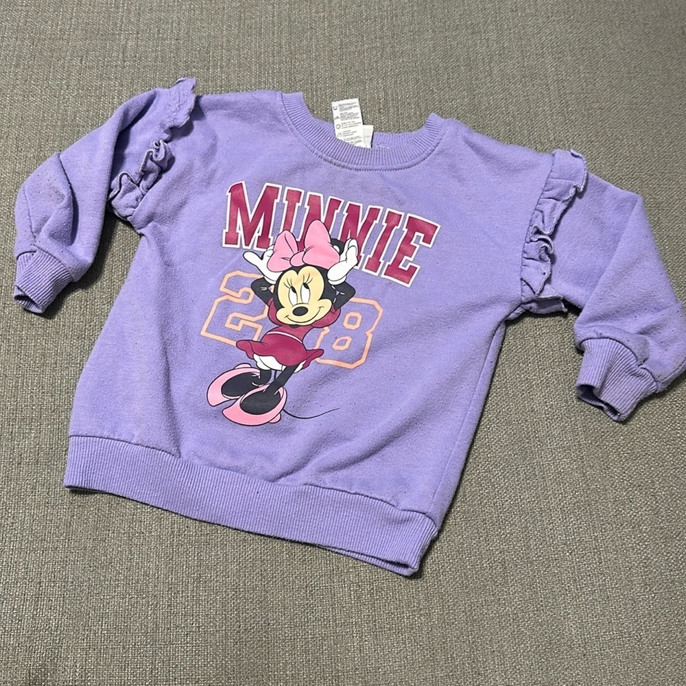 🧡Vintage 12-18n Disney baby Minnie Mouse purple sweatshirt
